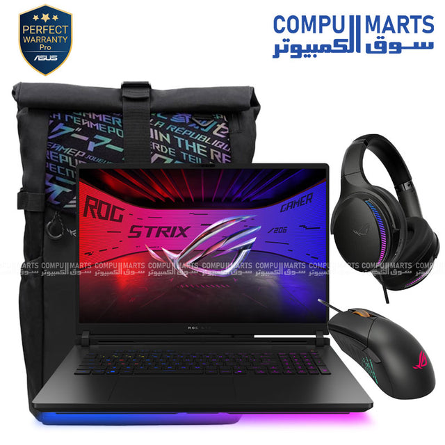 ROG-Strix-SCAR-18-G835LR-AI3201W–Gaming-Laptop-ASUS-Core-Ultra-9-275HX–RTX-5070-Ti-12GB–32GB-DDR5–1TB SSD–18-Inch-2.5K-240Hz-Egypt