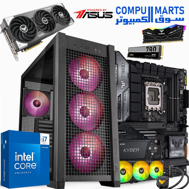 POWERED BY ASUS - TUF MASTER - i7-14700KF - 64GB - 1TB - Z790 - GT302 - 850W - LC II 360 - RTX 5070/5080