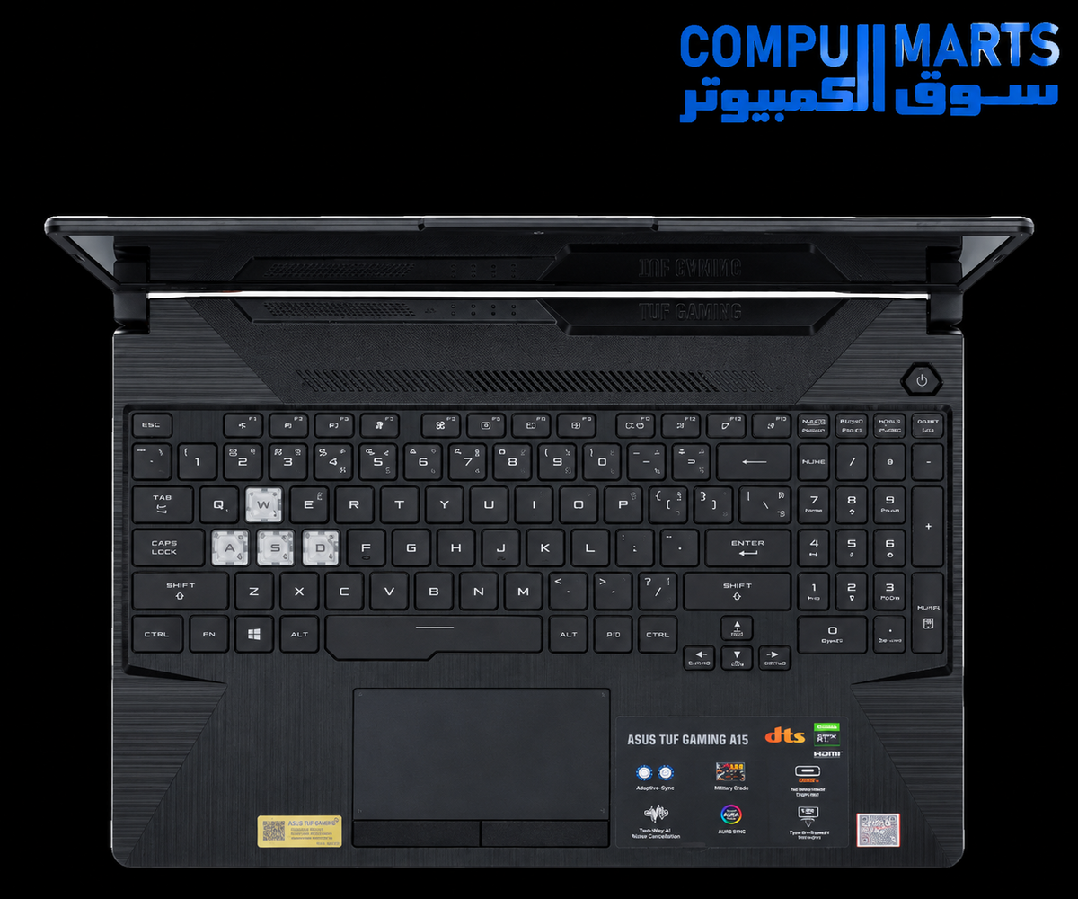 ASUS TUF Gaming A15 FA506NCQ-HN167W gaming laptop displayed by Compumarts in Egypt