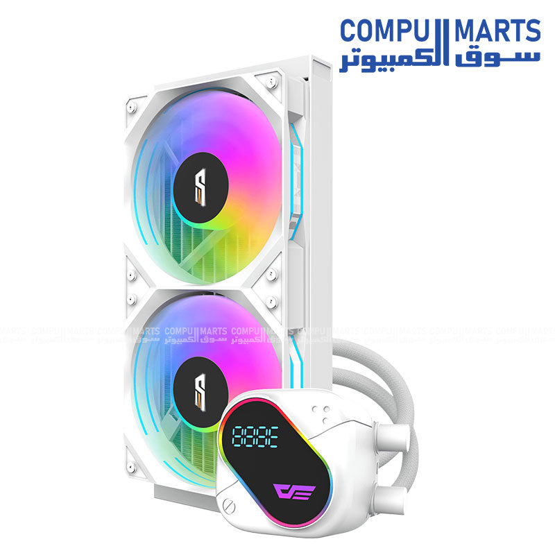 darkFlash DO240 liquid cooler featuring 3000 RPM block speed