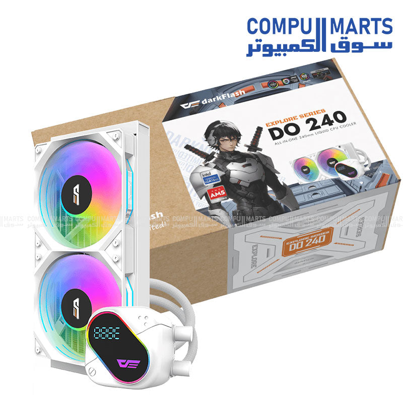 darkFlash EXPLORE DO240 CPU Cooler with 277x120x27mm radiator