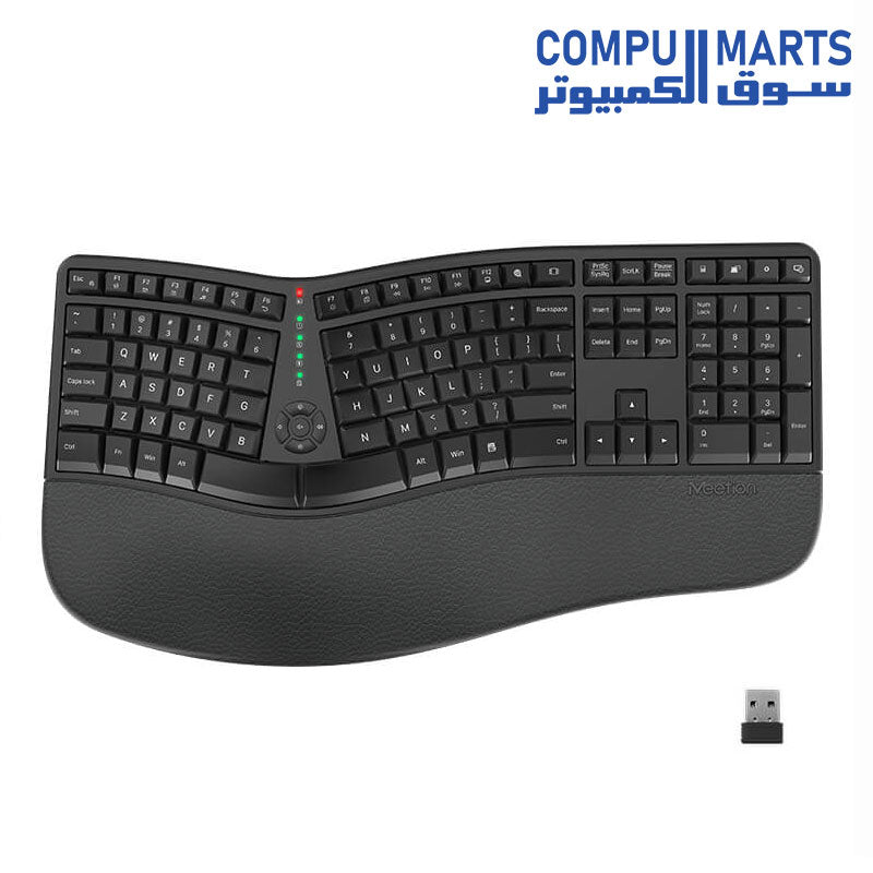Meetion Director W Wireless Ergonomic Keyboard black curved design