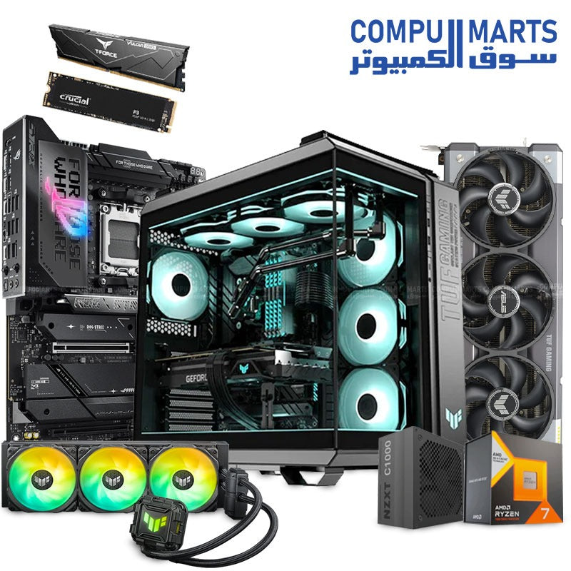 TUF x ROG ULTIMATE BUILD โ Ryzen 7 7800X3D + RTX 5080