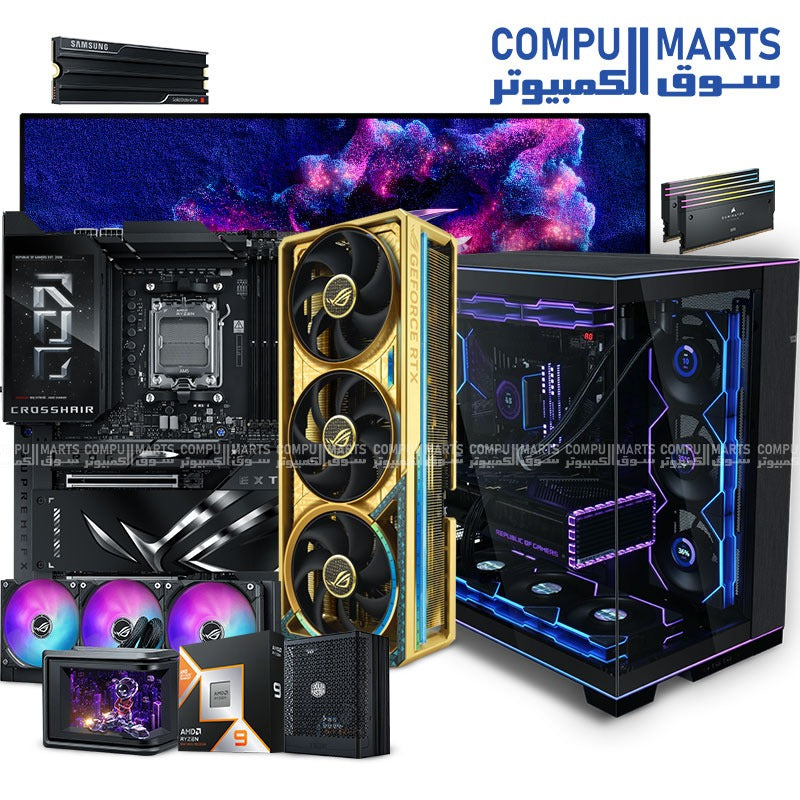 Gaming PC – Ryzen 9 9950X3D | RTX 5090 DAHAB | 64GB DDR5 | 1TB SSD | 32” 4K 240Hz OLED