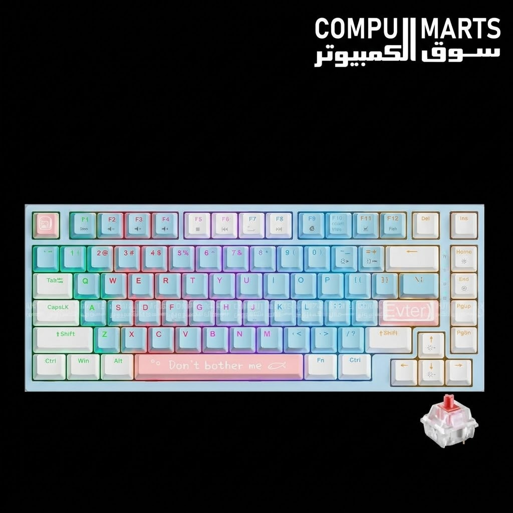 ONIKUMA G52 Mechanical Keyboard White x Blue