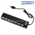7-Port USB Hub with Individual Power Switches and LED indicators – High-Speed USB 2.0 Expansion for Laptop and Desktop