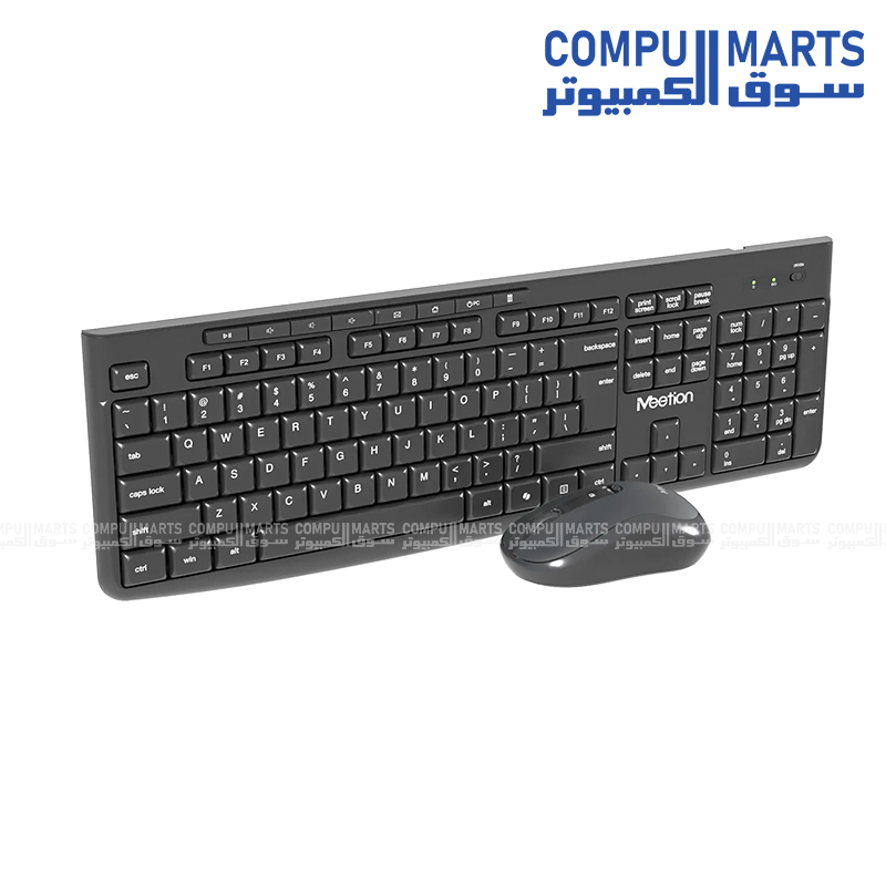 Silent CW295 2.4G Wireless Keyboard and Mouse Combo with 112-key keyboard and adjustable DPI available in Egypt