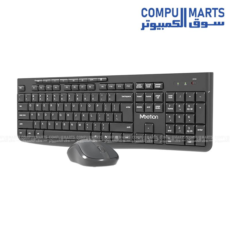 Silent CW295 wireless keyboard mouse combo with multimedia function keys and 2.4G USB receiver from Compumarts