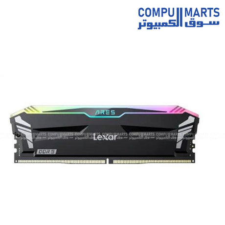 ذاكرة Lexar ARES RGB DDR5 32GB (2x16GB) 7200MHz Black بإضاءة RGB