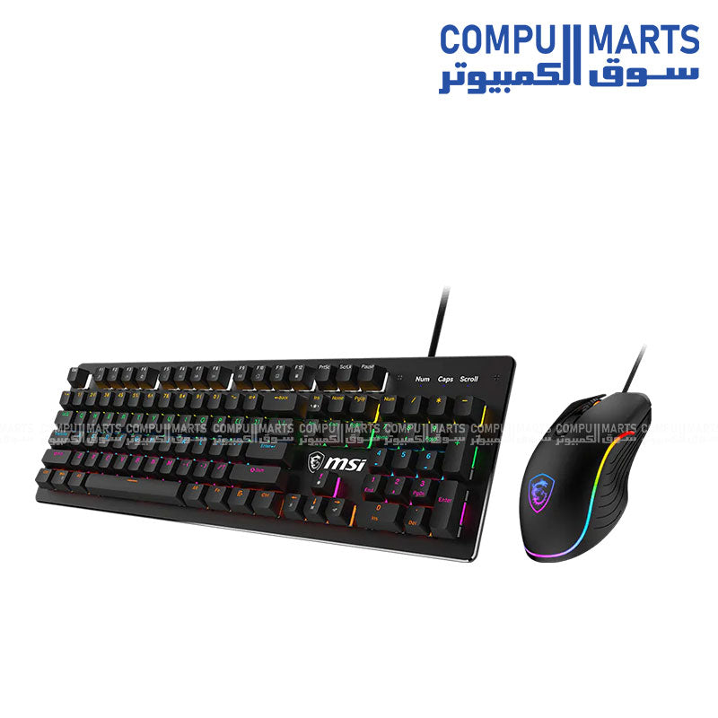 msi FORGE GK300 COMBO mechanical keyboard and optical RGB mouse