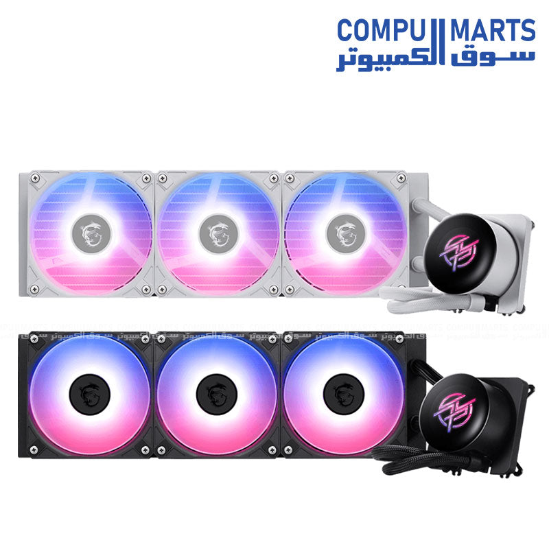 MSI-MPG-CORELIQUID-P13-360mm-ARGB-AIO-Liquid-Cooler–2.1-nch-IPS-Display–Intel-AMD-Support–Quiet-Pump-Cyclo-Blade-Fans