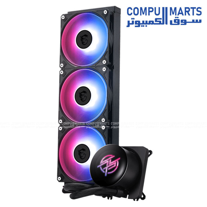 MSI-MPG-CORELIQUID-P13-360mm-ARGB-AIO-Liquid-Cooler–2.1-nch-IPS-Display–Intel-AMD-Support–Quiet-Pump-Cyclo-Blade-Fans