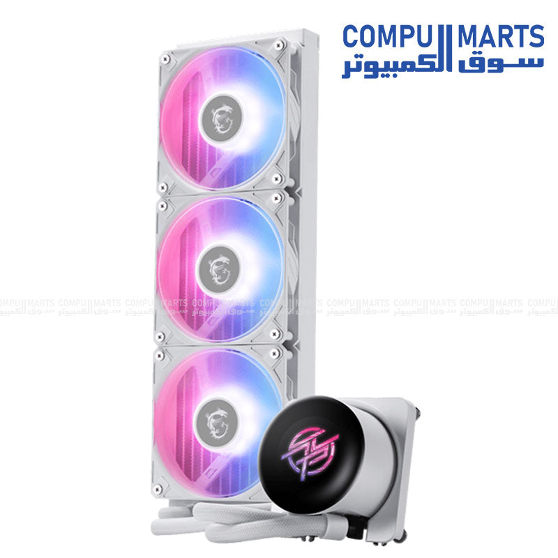 MSI-MPG-CORELIQUID-P13-360mm-ARGB-AIO-Liquid-Cooler–2.1-nch-IPS-Display–Intel-AMD-Support–Quiet-Pump-Cyclo-Blade-Fans