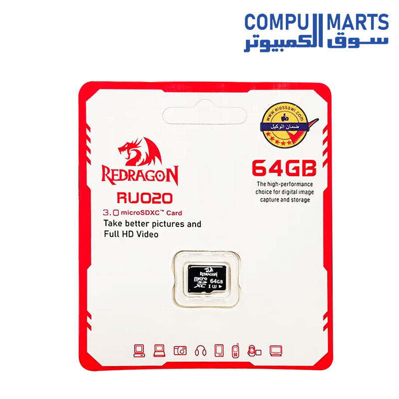 RU020-MEMORY CARD-REDRAGN-64G-MICRO SDXC