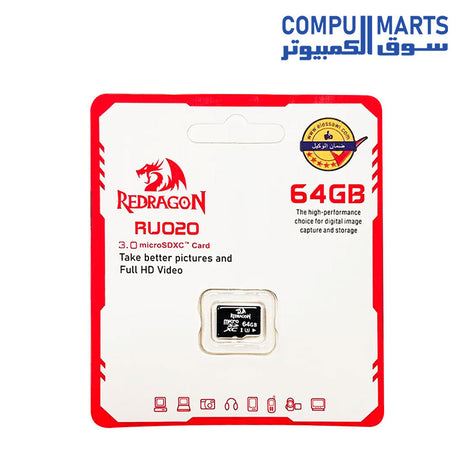 RU020-MEMORY CARD-REDRAGN-64G-MICRO SDXC