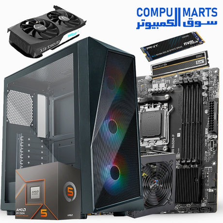 ALEXANDRE P 5 – AMD Ryzen 5 8400F Processor + NVIDIA GeForce RTX 4060 Ti GPU – Smooth Gaming Power & High FPS Performance PC Build – Egypt