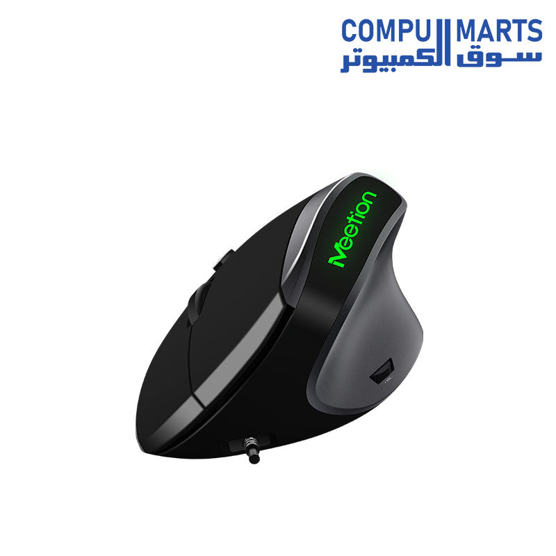 فأرة Meetion MT-M390 السلكية العمودية المريحة مع إضاءة حمراء LED
