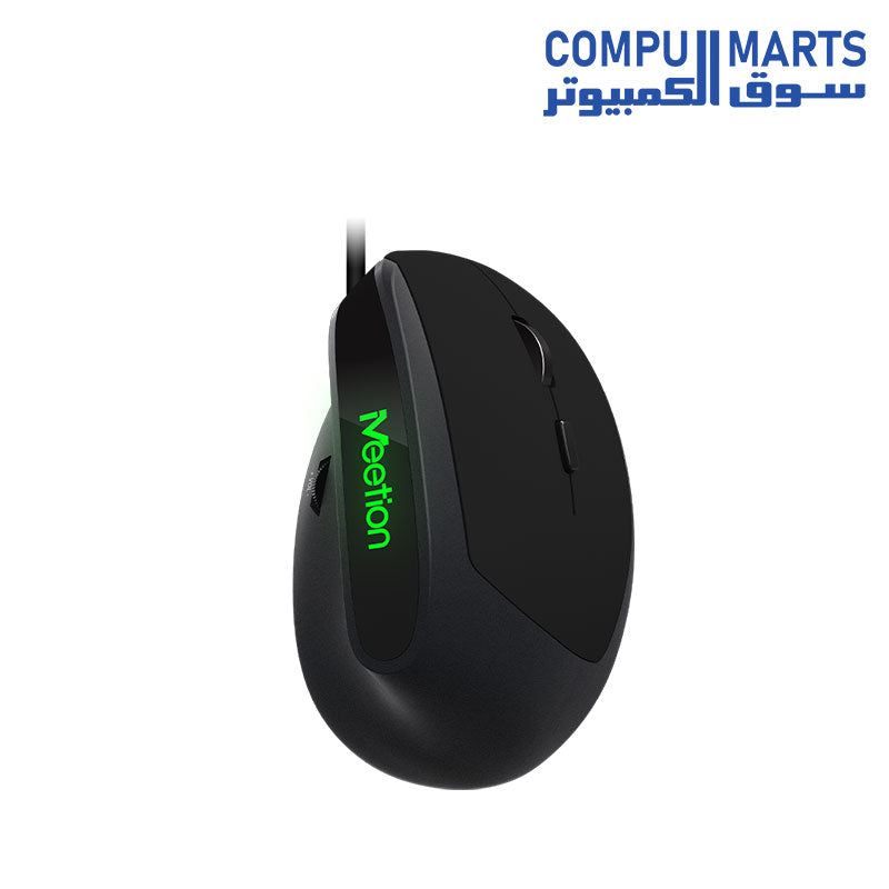 فأرة Meetion MT-M390 السلكية العمودية المريحة مع إضاءة حمراء LED