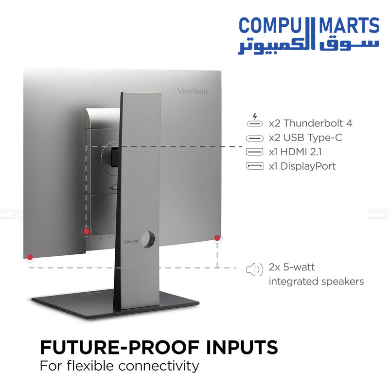 ViewSonic ColorPro VP2788-5K 27″ 5K Ultra-High-Resolution Monitor – IPS – Thunderbolt 4 – DCI-P3 Color Accuracy