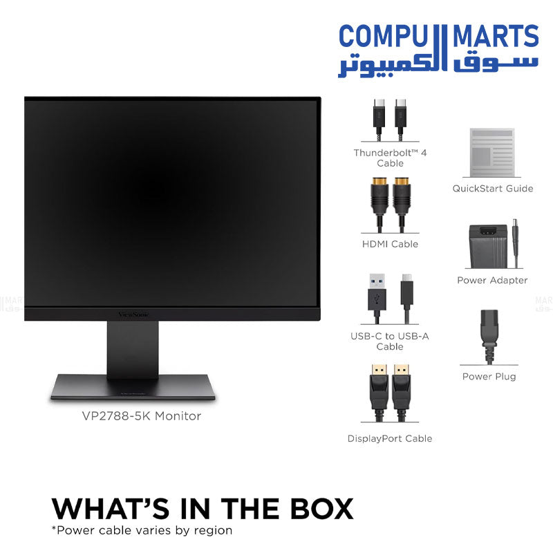 ViewSonic ColorPro VP2788-5K 27″ 5K Ultra-High-Resolution Monitor – IPS – Thunderbolt 4 – DCI-P3 Color Accuracy