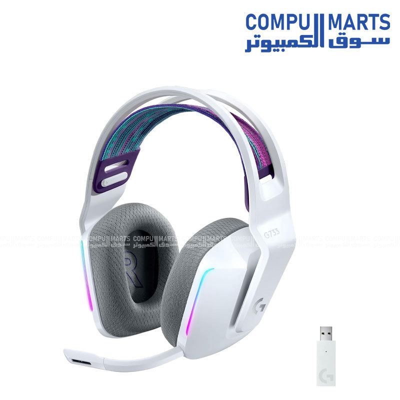 Logitech G522 LIGHTSPEED Wireless Gaming Headset with LIGHTSYNC RGB White