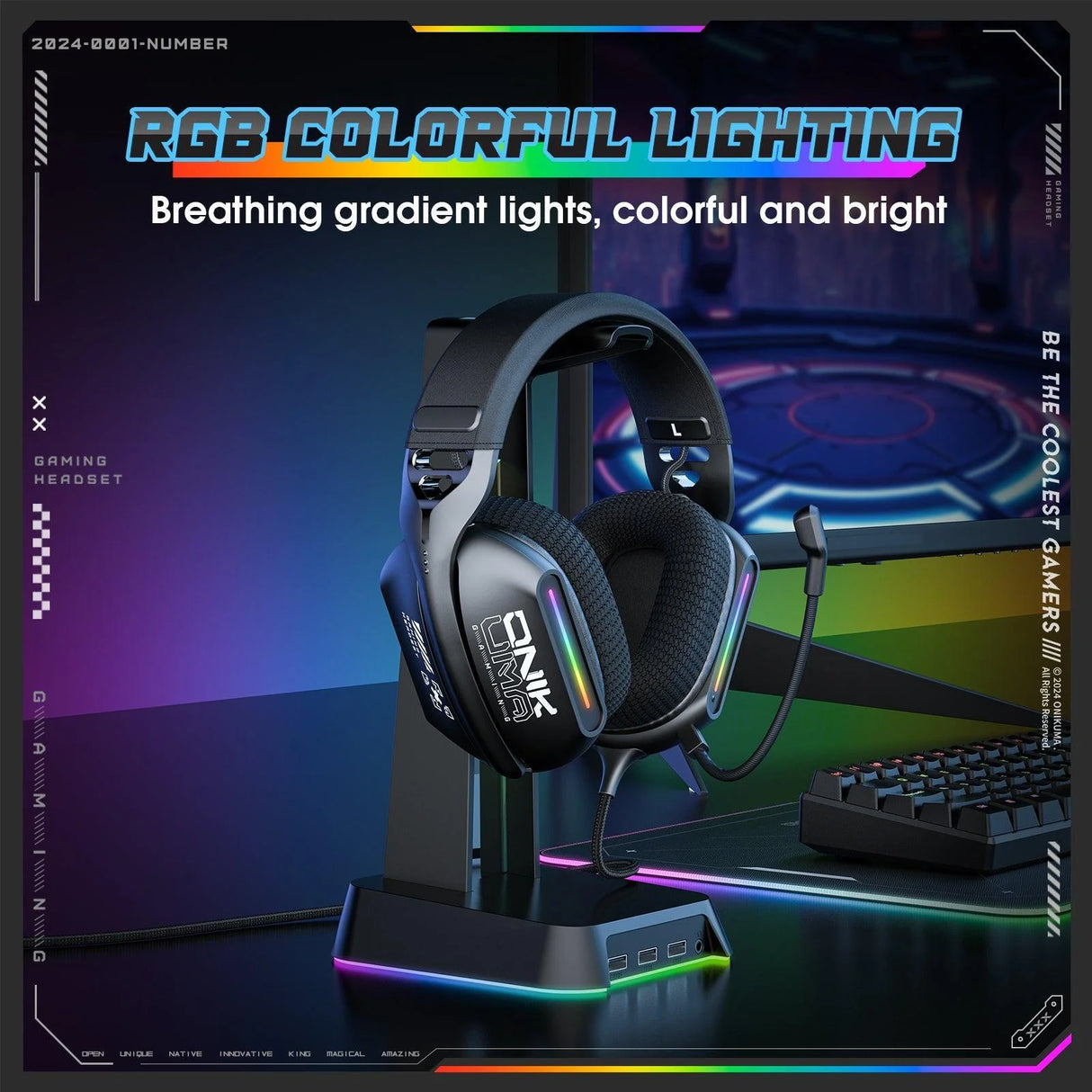 ONIKUMA X12 Gaming Headset - Black