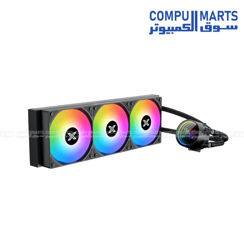 FENIX II 360 ARGB 360mm Liquid CPU Cooler Black and Arctic White Infinity Mirror Pump