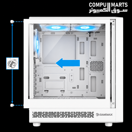 GAMEMAX PC case with ATX, M-ATX and ITX motherboard support