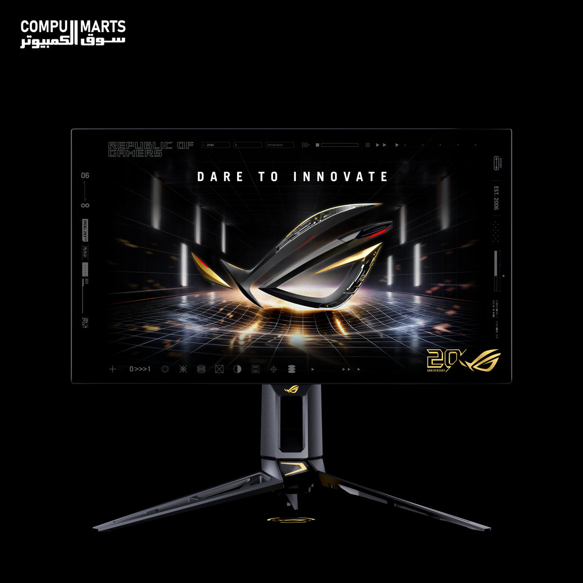ASUS ROG Swift OLED PG27AQWP-G Edition 20 26.5" QHD 540Hz / HD 720Hz Dual-Mode Tandem OLED TrueBlack Glossy 0.02ms Gaming Monitor DP 2.1 HDMI 2.1 G-SYNC FreeSync