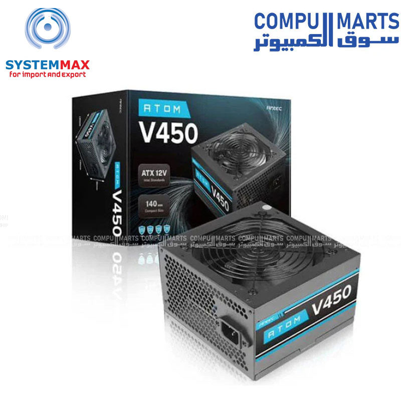 Antec Atom V450 450W ATX 12V 2.31 Non-Modular Power Supply Unit