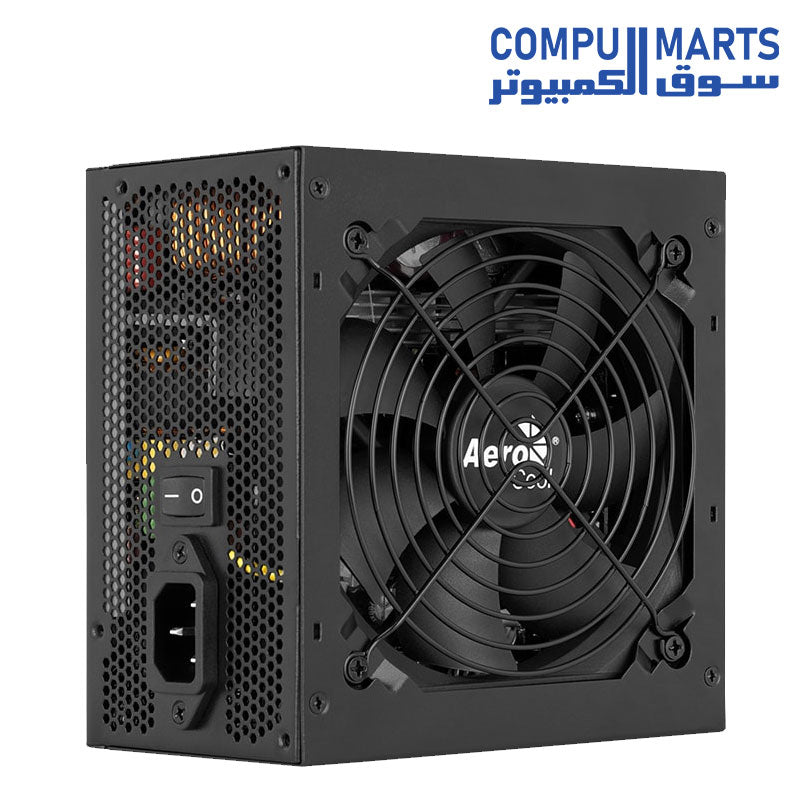 Aerocool integrator gold | 1000 w | 80 plus gold | popolnoma modularni atx napajalnik 1 Aerocool integrator gold 1000w modularni atx napajalnik pogled z ventilatorjem