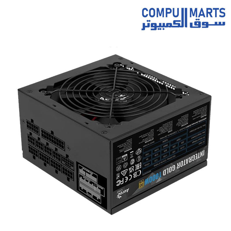 Aerocool integrator gold | 1000 w | 80 plus gold | popolnoma modularni atx napajalnik 2 Aerocool integrator gold 1000w priključki in modularna zasnova