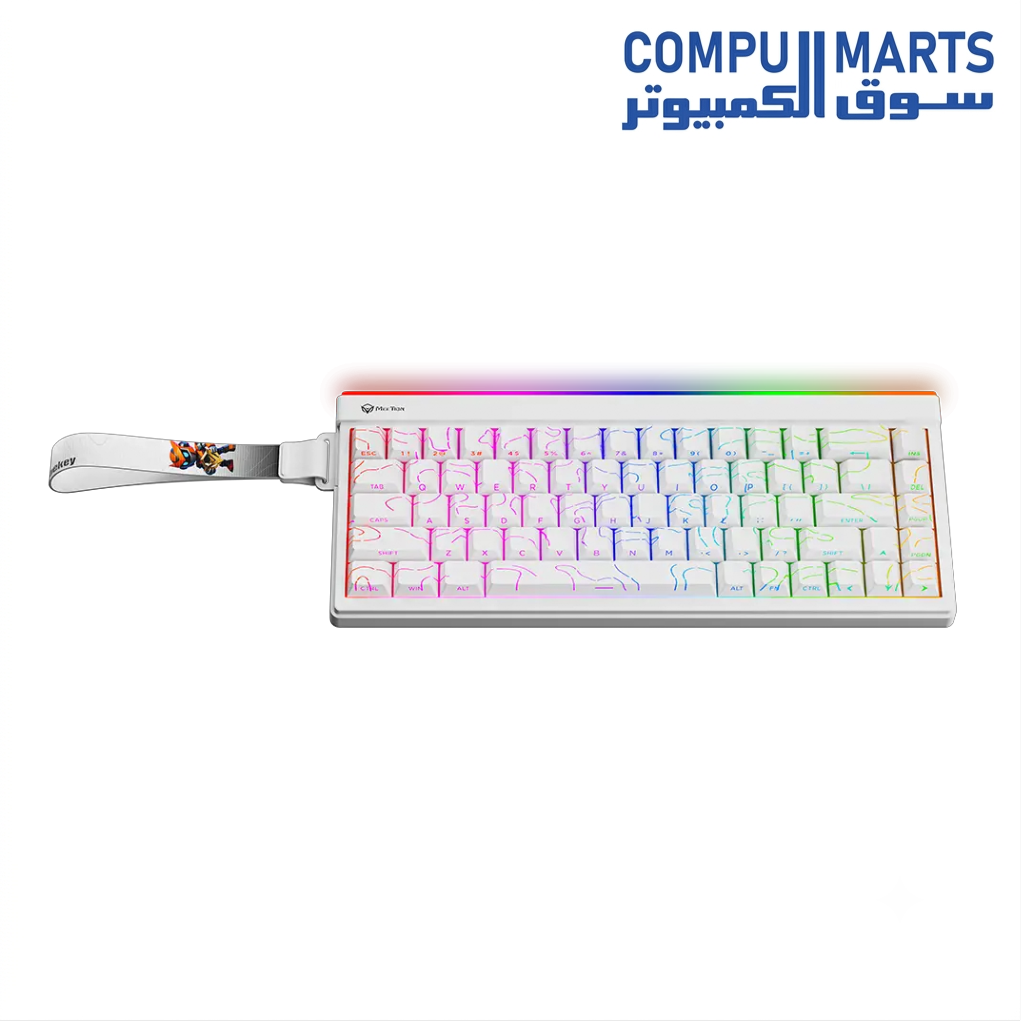 Meetion VibeKey B68 gaming keyboard with 68 Keys, Membrane type and RGB Colorful back light