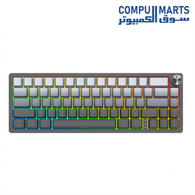 MagicA68 65% compact mechanical gaming keyboard with zero-latency rapid trigger and adjustable actuation