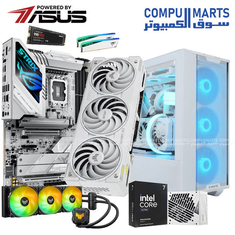 ASUS Intel Ultra 7 265K RTX 5070 Ti 16GB 32GB DDR5 White Gaming PC