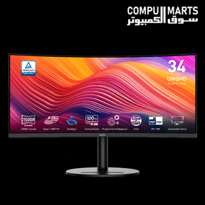 MSI Modern MD342CQP 34-inch UWQHD 120Hz Curved Monitor