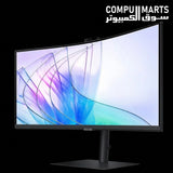 34-inch UWQHD curved monitor with 100Hz refresh rate, built-in 5MP camera and Ethernet support for users in Egypt