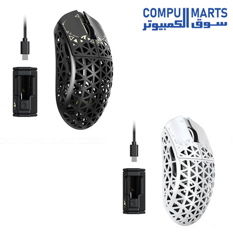 R5 R5 Ultra Gaming Mouse – 42000 DPI – Ultra-Light 39g – Wireless/Wired – PAW3950MAX Sensor