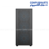 VELOX MAX E-ATX PC case with mesh front, tempered glass, ARGB fan control, and 850W power supply from Compumarts