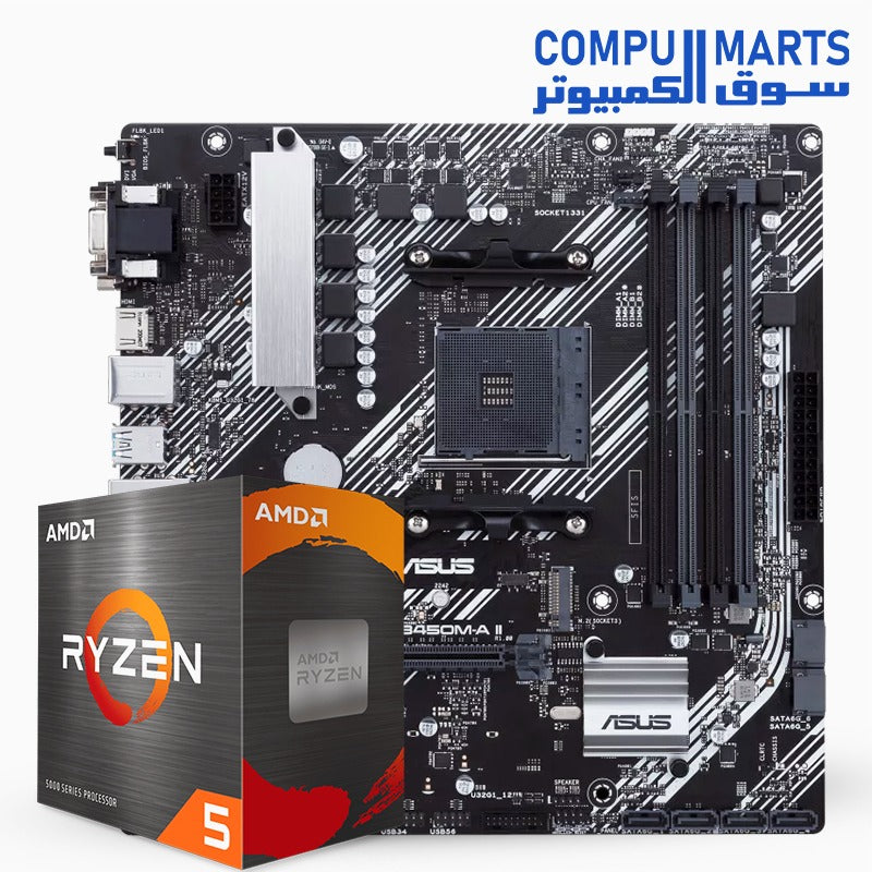 MB ASUS PRIME B450M-A II + RYZEN5 5600X-BUNDLE