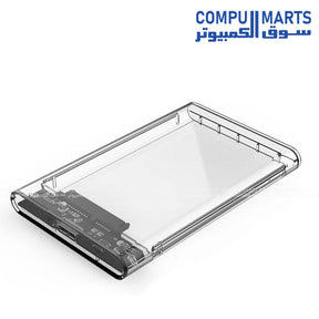 2.5" SATA to USB 3.0 External Hard Drive Enclosure Transparent Portable Case