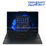 ThinkPad E16 Gen 3 Black aluminium laptop with backlit keyboard