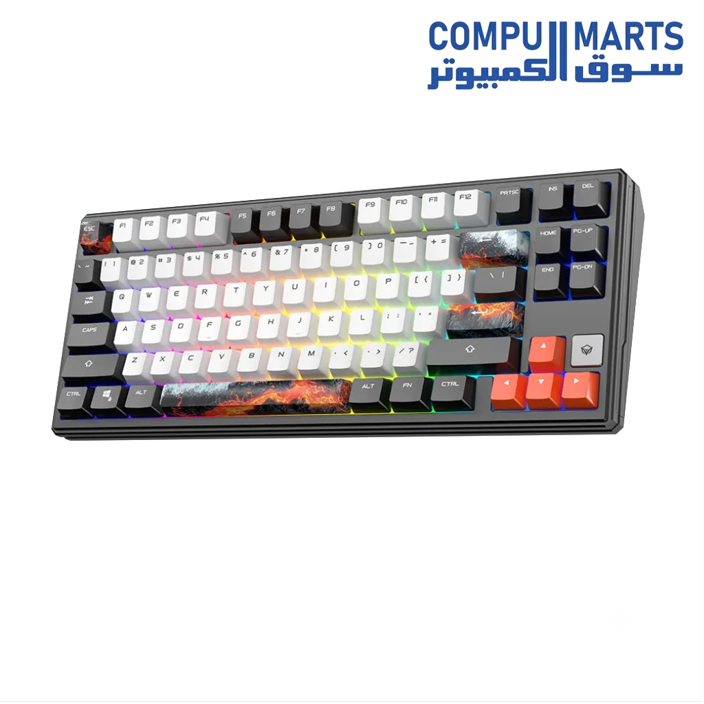 Meetion Legend E75 mechanical keyboard with 84/85 keys, PBT Double-Shot Keycaps, and full-key anti-ghosting