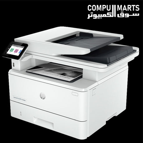 HP LaserJet Pro MFP 4103fdn printer with print, copy, scan, and fax functions