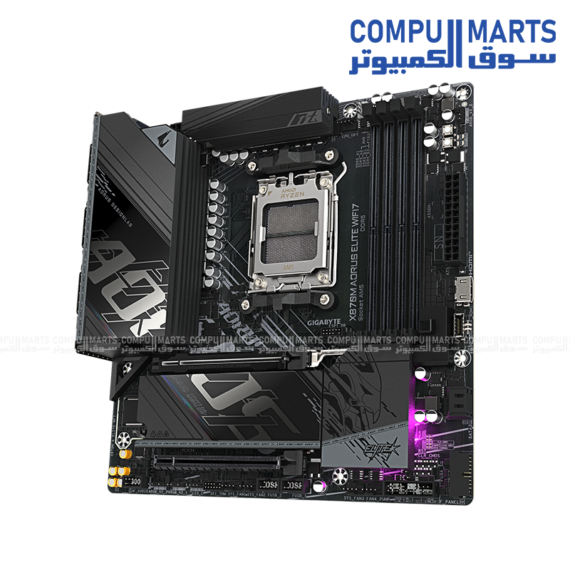 AMD X870 Micro ATX motherboard supporting Ryzen 9000, 8000 and 7000 Series processors with Wi-Fi 7