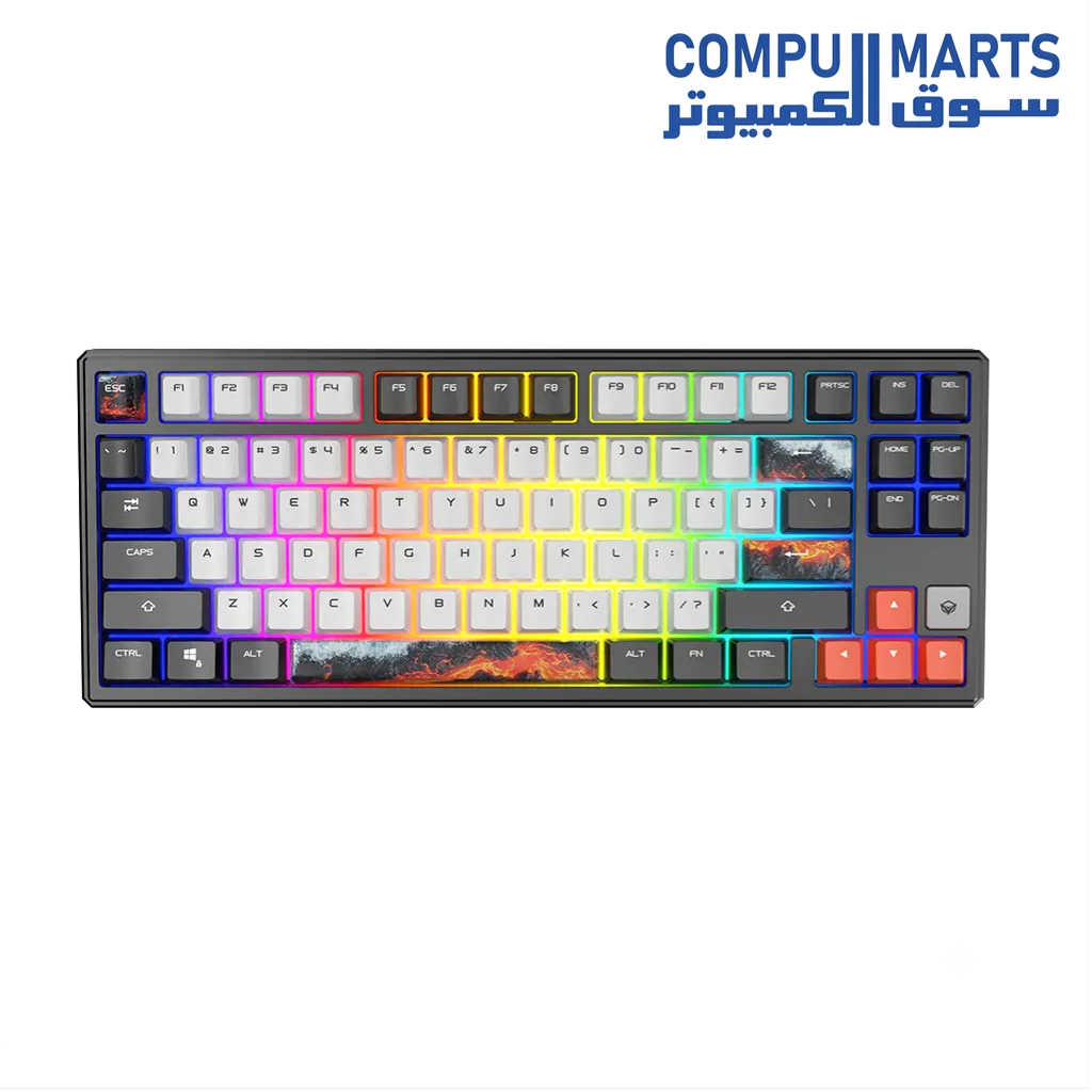 Meetion Legend E75 black mechanical keyboard with Type-C interface and 8000Hz polling rate
