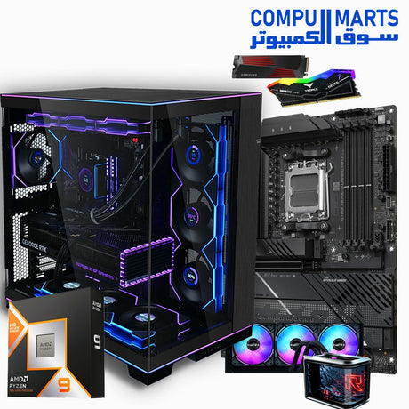 High-end Intel Core Ultra 9 285K Gaming PC Bundle for Egypt – 64GB RAM, 2TB NVMe, RTX 5070 / 5070 Ti / 5090, ASUS TUF GT302 ARGB.