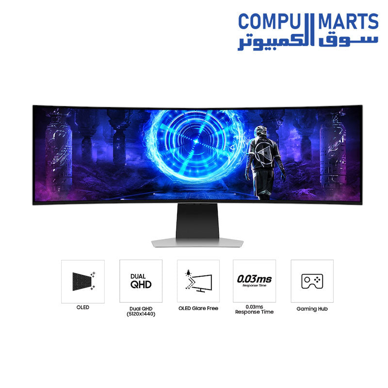 SAMSUNG 49 Inch Odyssey G9 G95SD Series OLED Curved Gaming Monitor samsung-49-inch-odyssey-g9-g95sd-series-oled-curved-gaming-monitor