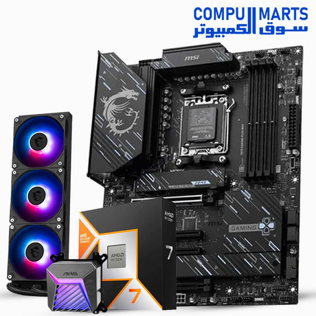 MSI X870 + AMD Ryzen 7 9800X3D + MSI MAG CORELIQUID A15 360 Gaming Bundle – Egypt