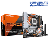 GIGABYTE B850M FORCE WIFI6E Micro ATX Motherboard for AMD AM5 with AMD B850 Chipset, DDR5 Support, Wi-Fi 6E, Bluetooth 5.3, PCIe 5.0, HDMI & DisplayPort